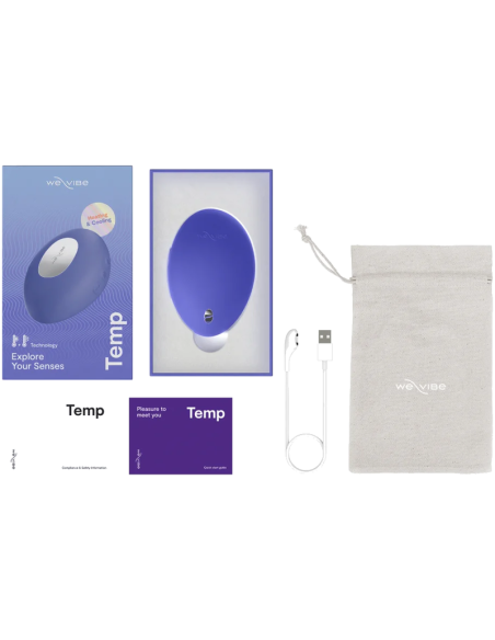 WE VIBE TEMP HEATING AND COOLING VIBRATOR LAVENDER BLUE