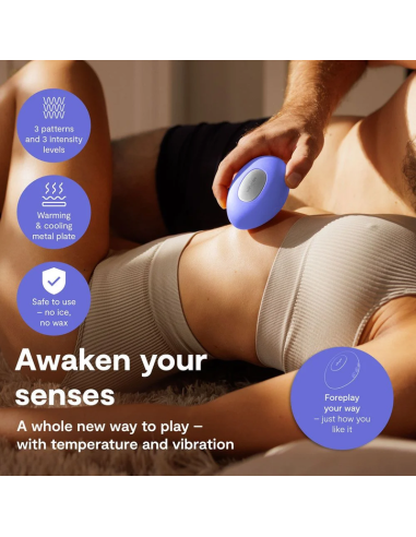 WE VIBE TEMP HEATING AND COOLING VIBRATOR LAVENDER BLUE