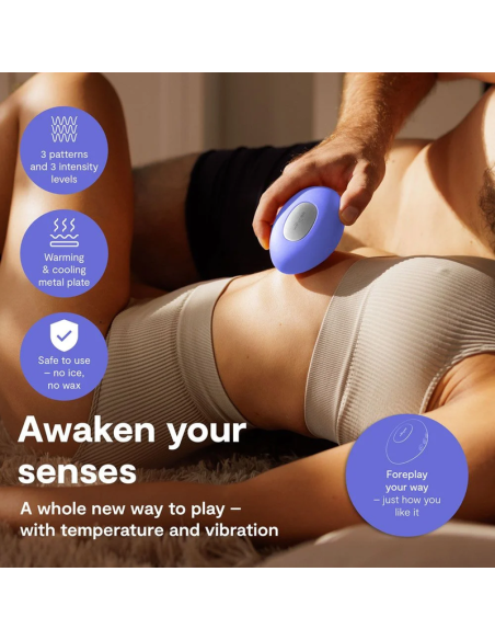 WE VIBE TEMP HEATING AND COOLING VIBRATOR LAVENDER BLUE