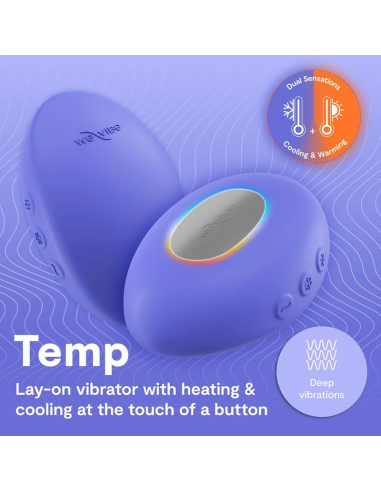 WE VIBE TEMP HEATING AND COOLING VIBRATOR LAVENDER BLUE