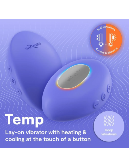 WE VIBE TEMP HEATING AND COOLING VIBRATOR LAVENDER BLUE