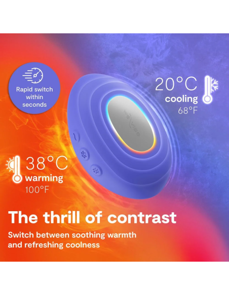 WE VIBE TEMP HEATING AND COOLING VIBRATOR LAVENDER BLUE
