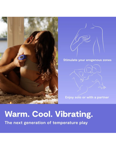 WE VIBE TEMP HEATING AND COOLING VIBRATOR LAVENDER BLUE