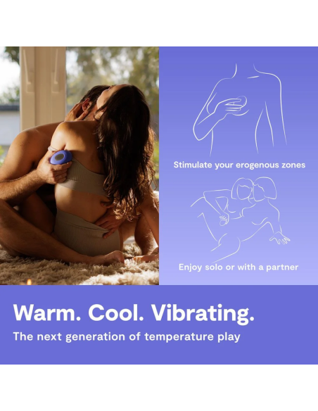 WE VIBE TEMP HEATING AND COOLING VIBRATOR LAVENDER BLUE