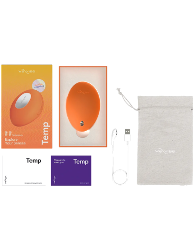 WE VIBE TEMP HEATING AND COOLING VIBRATOR TANGERINE