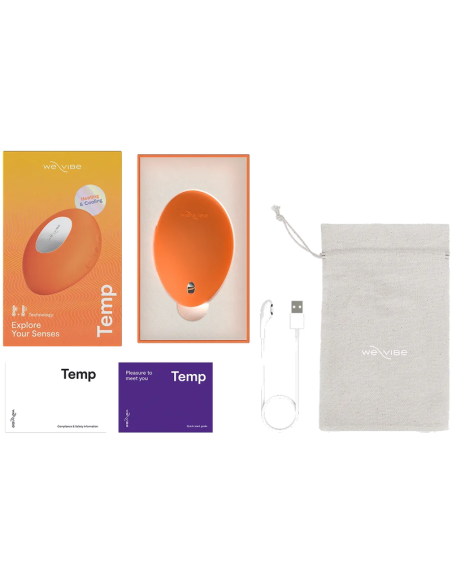 WE VIBE TEMP HEATING AND COOLING VIBRATOR TANGERINE