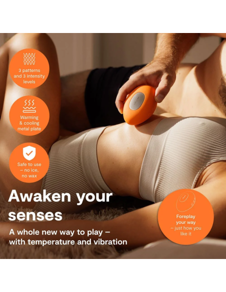 WE VIBE TEMP HEATING AND COOLING VIBRATOR TANGERINE