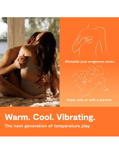 WE VIBE TEMP HEATING AND COOLING VIBRATOR TANGERINE