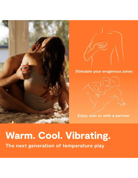WE VIBE TEMP HEATING AND COOLING VIBRATOR TANGERINE