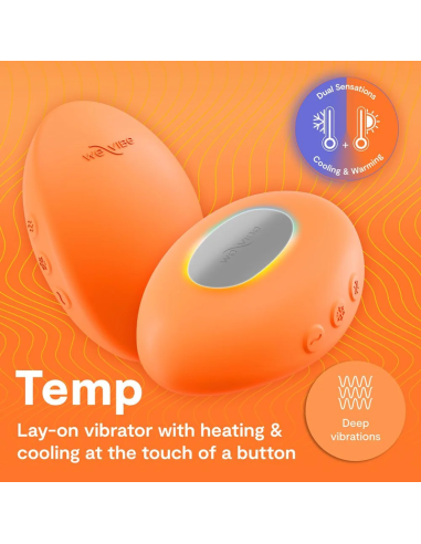 WE VIBE TEMP HEATING AND COOLING VIBRATOR TANGERINE