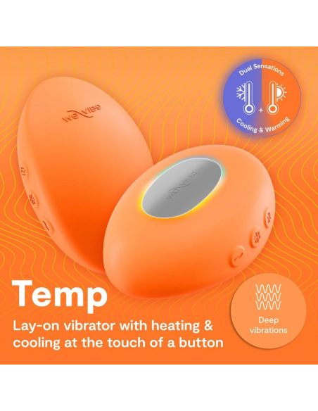 WE VIBE TEMP HEATING AND COOLING VIBRATOR TANGERINE