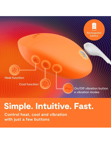 WE VIBE TEMP HEATING AND COOLING VIBRATOR TANGERINE