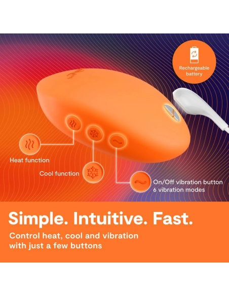 WE VIBE TEMP HEATING AND COOLING VIBRATOR TANGERINE