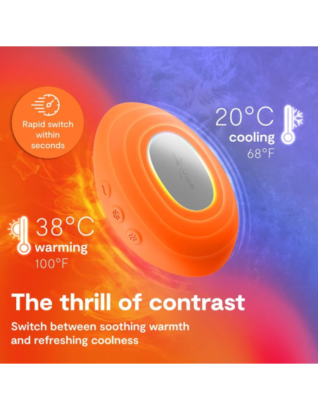 WE VIBE TEMP HEATING AND COOLING VIBRATOR TANGERINE