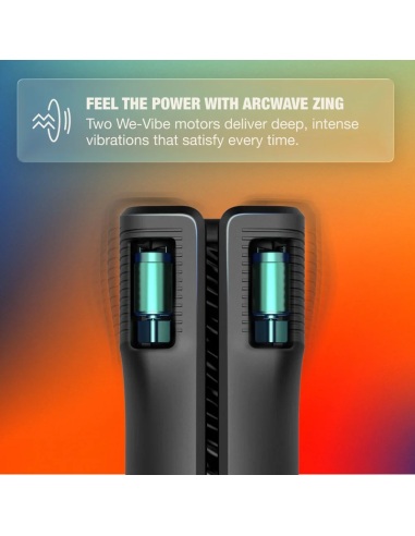 ARCWAVE ZING VIBRATING MALE STROKER WITH DUAL MOTOR BLACK