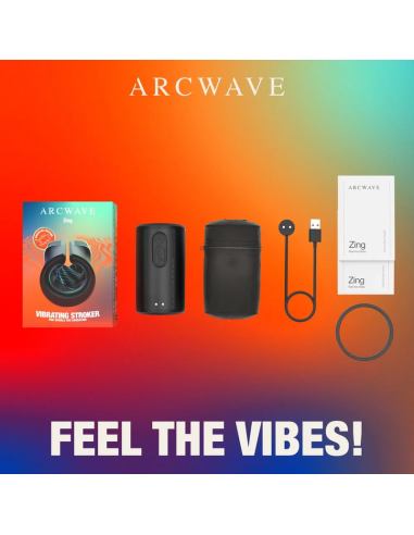 ARCWAVE ZING VIBRATING MALE STROKER WITH DUAL MOTOR BLACK