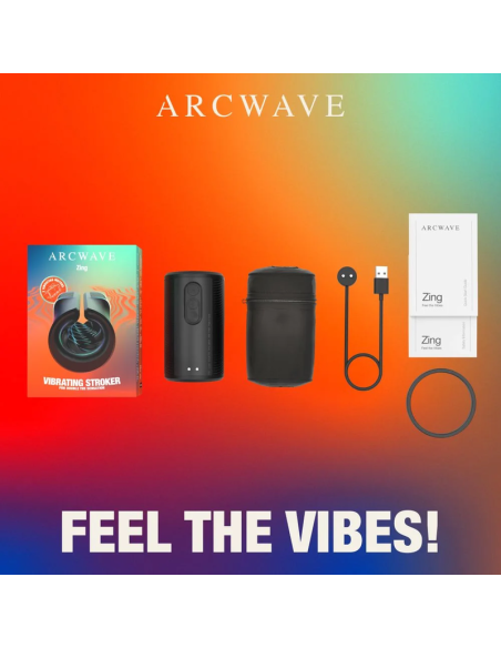 ARCWAVE ZING VIBRATING MALE STROKER WITH DUAL MOTOR BLACK