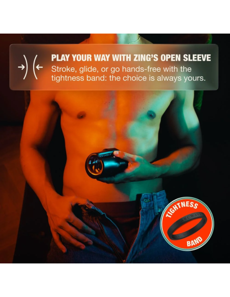 ARCWAVE ZING VIBRATING MALE STROKER WITH DUAL MOTOR BLACK