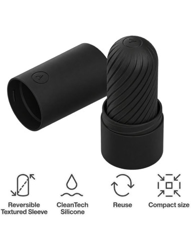 ARCWAVE GHOST REVERSIBLE SILICONE STROKER BLACK