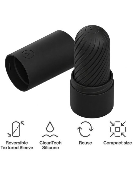 ARCWAVE GHOST REVERSIBLE SILICONE STROKER BLACK