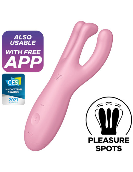 SATISFYER THREESOME 4 VIBRADOR APP ROSA