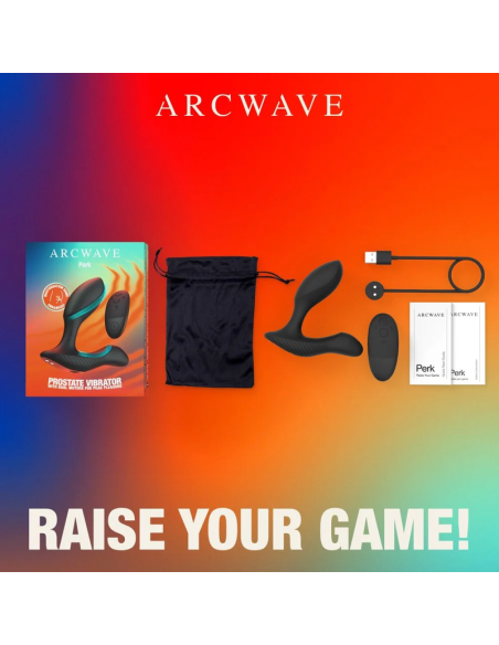 ARCWAVE PERK VIBRATING PROSTATE MASSAGER WITH DUAL MOTOR AND REMOTE CONTROL BLACK