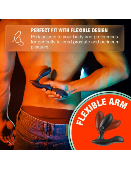 ARCWAVE PERK VIBRATING PROSTATE MASSAGER WITH DUAL MOTOR AND REMOTE CONTROL BLACK