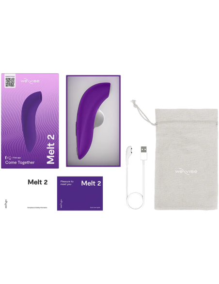 WE VIBE MELT 2 AIR PULSE CLITORAL STIMULATOR PURPLE