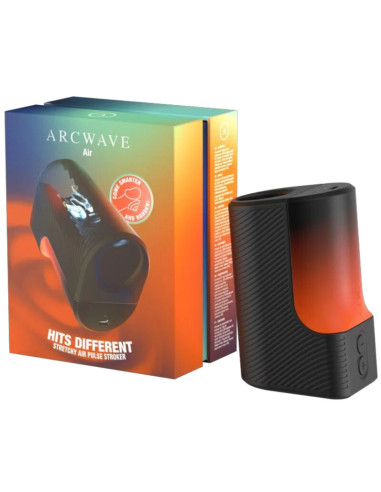 ARCWAVE AIR STRETCHY MALE STROKER WITH AIR PULSES AND 6 INTENSITY LEVELS BLACK