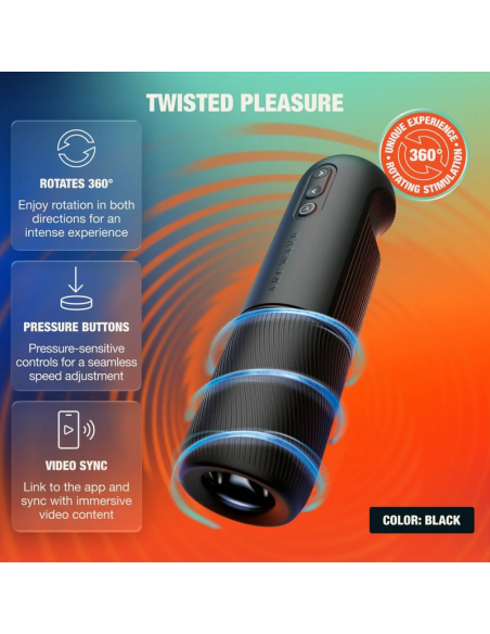 ARCWAVE ORBIT 360 ROTATING MALE MASTURBATOR WITH APP CONTROL BLACK