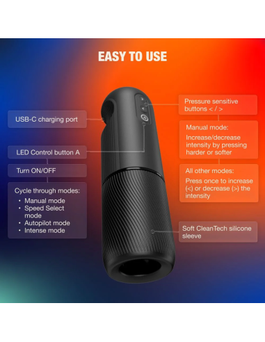 ARCWAVE ORBIT 360 ROTATING MALE MASTURBATOR WITH APP CONTROL BLACK