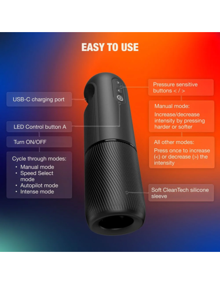 ARCWAVE ORBIT 360 ROTATING MALE MASTURBATOR WITH APP CONTROL BLACK
