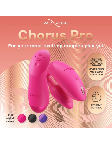 WE VIBE CHORUS PRO PREMIUM COUPLES VIBRATOR ELECTRIC PINK