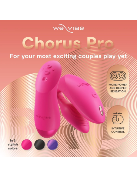 WE VIBE CHORUS PRO PREMIUM COUPLES VIBRATOR ELECTRIC PINK