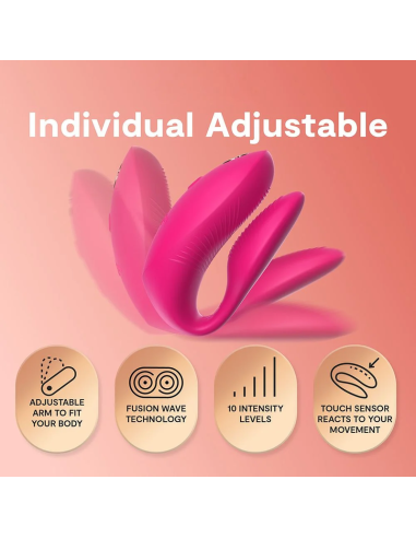 WE VIBE CHORUS PRO PREMIUM COUPLES VIBRATOR ELECTRIC PINK