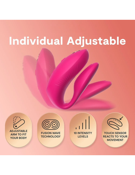 WE VIBE CHORUS PRO PREMIUM COUPLES VIBRATOR ELECTRIC PINK