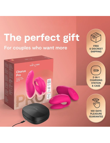 WE VIBE CHORUS PRO PREMIUM COUPLES VIBRATOR ELECTRIC PINK