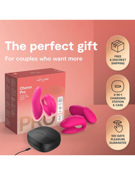 WE VIBE CHORUS PRO PREMIUM COUPLES VIBRATOR ELECTRIC PINK