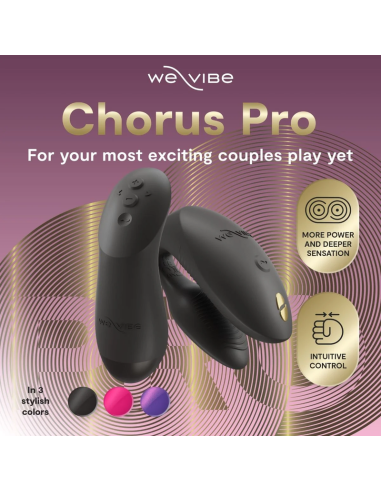 WE VIBE CHORUS PRO PREMIUM COUPLES VIBRATOR SATIN BLACK