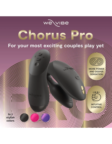 WE VIBE CHORUS PRO PREMIUM COUPLES VIBRATOR SATIN BLACK