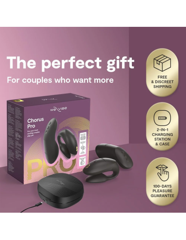 WE VIBE CHORUS PRO PREMIUM COUPLES VIBRATOR SATIN BLACK