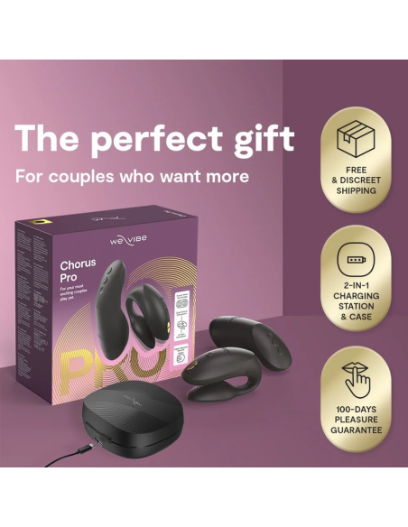 WE VIBE CHORUS PRO PREMIUM COUPLES VIBRATOR SATIN BLACK