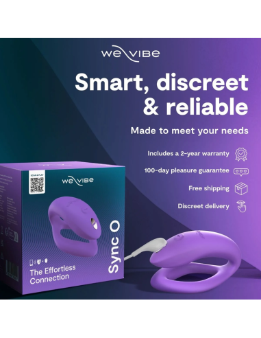 WE VIBE SYNC O WRAPPING STIMULATION COUPLES VIBRATOR LIGHT PURPLE