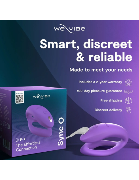 WE VIBE SYNC O WRAPPING STIMULATION COUPLES VIBRATOR LIGHT PURPLE