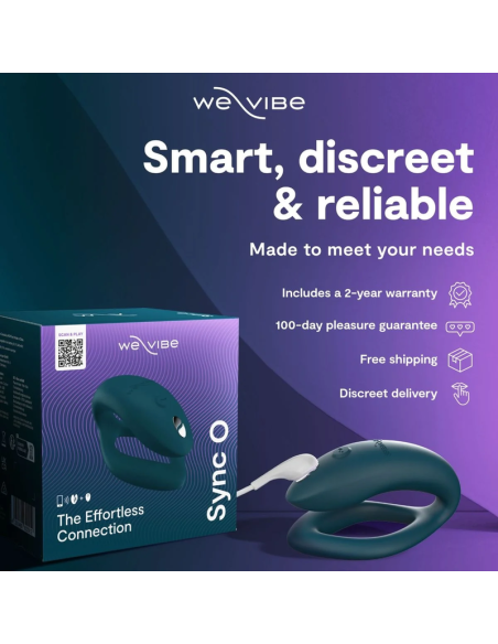 WE VIBE SYNC 2 ADJUSTABLE COUPLES VIBRATOR VELVET GREEN