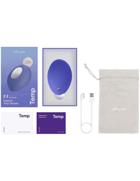 WE VIBE TEMP HEATING AND COOLING VIBRATOR LAVENDER BLUE