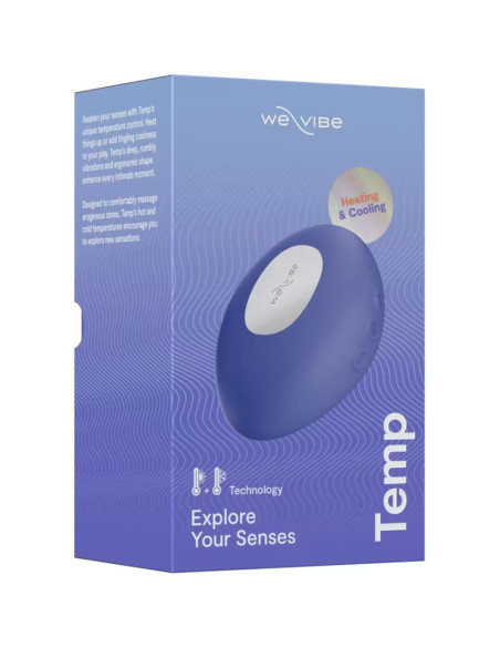 WE VIBE TEMP HEATING AND COOLING VIBRATOR LAVENDER BLUE