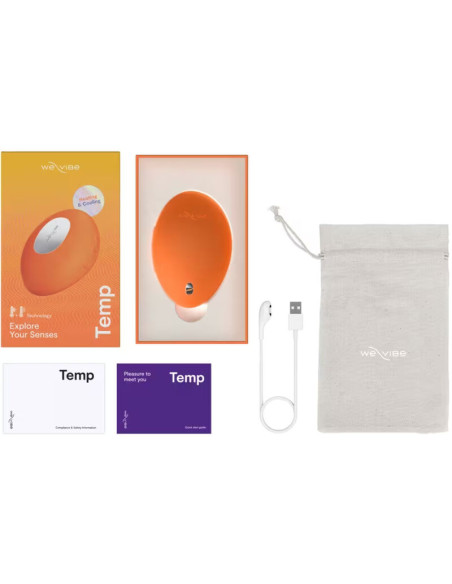WE VIBE TEMP HEATING AND COOLING VIBRATOR TANGERINE