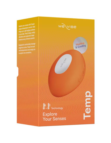 WE VIBE TEMP HEATING AND COOLING VIBRATOR TANGERINE