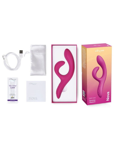 WE VIBE NOVA 2 FLEXIBLE RABBIT VIBRATOR WITH 10 VIBRATION MODES AND APP CONTROL PURPLE